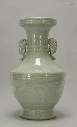 Chinese Celadon Glazed Porcelain Vase