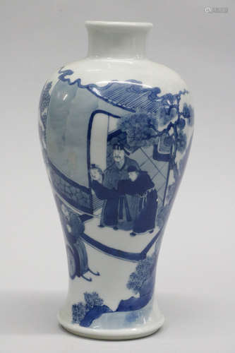 Chinese blue and white porcelain vase