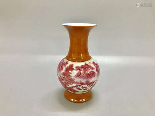 Ming Dynasty Red Glaze Porcelain Vase