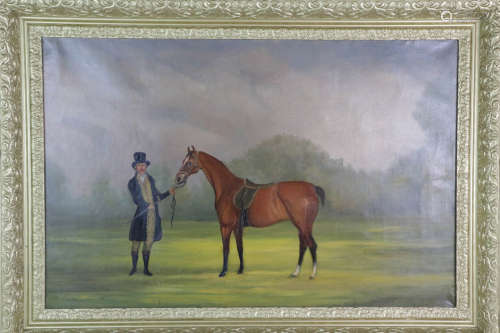 European oil painting of a horse and horseman