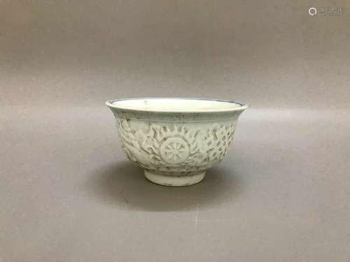 Chinese White Glaze Blue And White Bowl