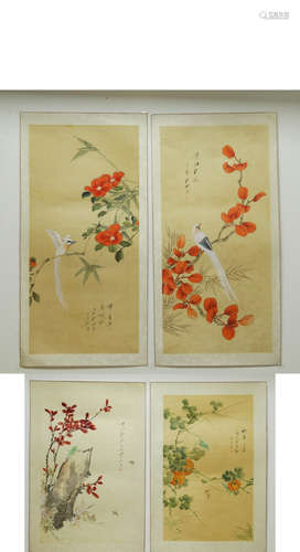 4 Pieces of Chinese Paintings