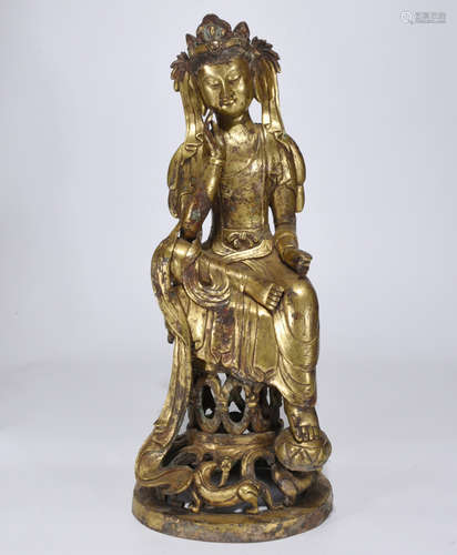 Chinese Gilt Bronze Buhhda