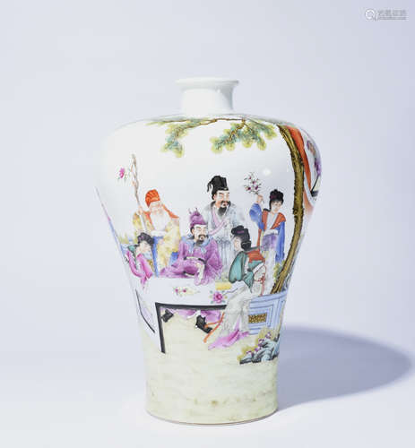 Chinese Famille Rose Porcelain Floral Vase