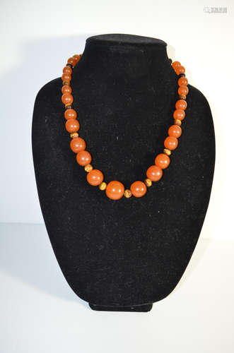 Chinese antique Amber necklace.