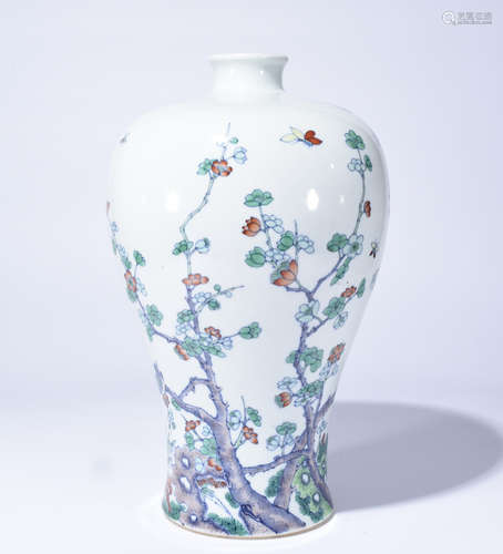 Chinese Famille Rose Porcelain Floral Vase