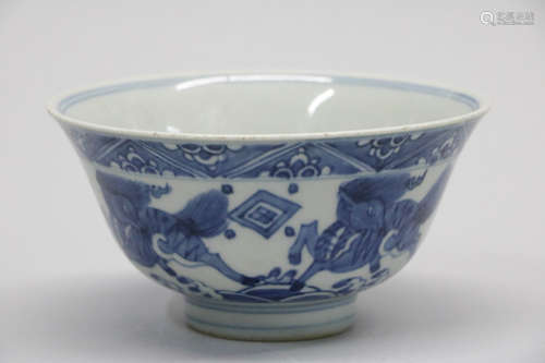 Chinese blue and white porcelain bowl