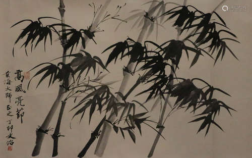 Song, WenZhi. Chinese ink painting of bamboo