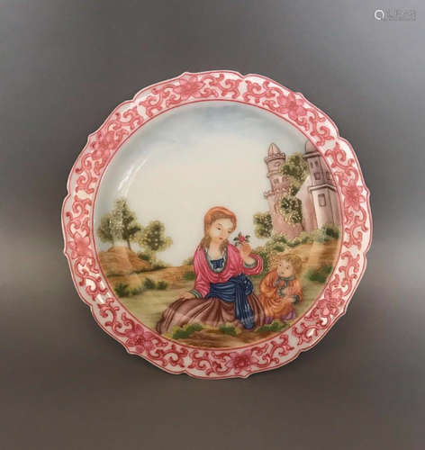 Yongzheng Enamel Porcelain Plate