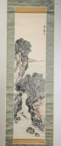 Chinese Ink/Color Painting on Scroll, Signed