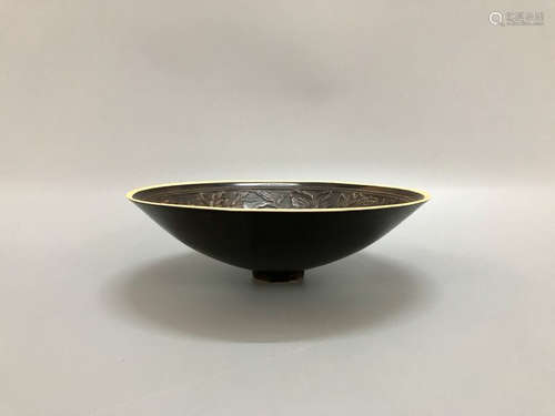 Song Dynasty Ding Ware Black Glaze Bowl