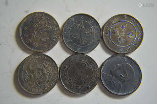 6 Chinese coins