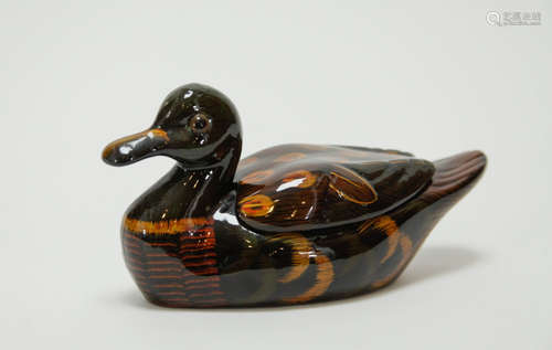 A Porcelain Duck w/ Cover