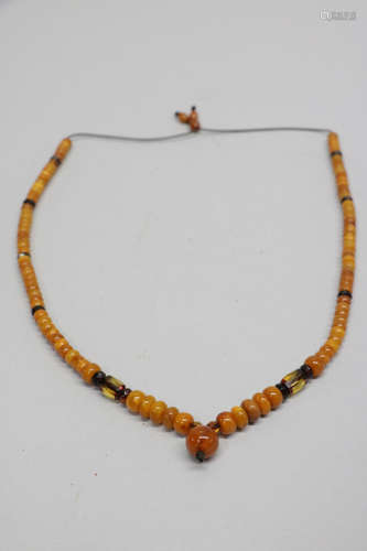 Chinese amber necklace