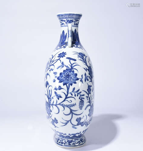 Chinese Blue And White Porcelain Vase