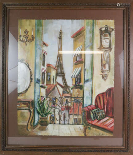 European painting with frame 
