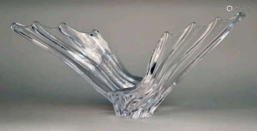France Crystal Art Glass Centerpiece Bowl