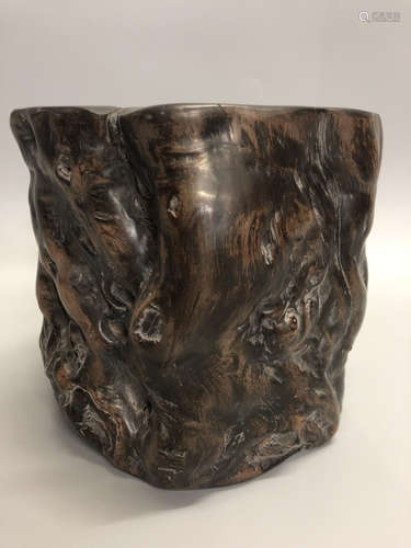 Chinese Wood Brush Pot