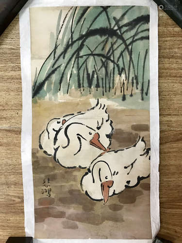 Xu, BeiHong. Ink/Color Painting On Paper,Signed