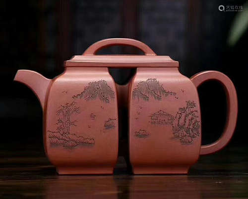 A ZHOUGUOFANG MARK TEAPOT