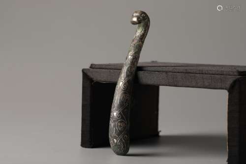 SILVER PLATING HOOK(SMALL DAMAGE), HAN DYNASTY