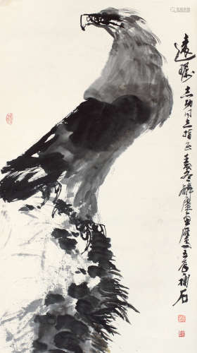 张立辰（b.1939）  许麟庐（1916～2011） 远瞩 镜片 水墨纸本
