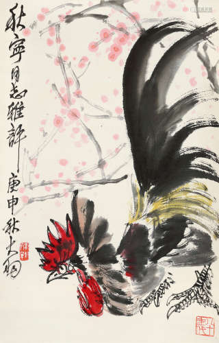 陈大羽（1912～2001） 庚申 1980年作 大吉图 立轴 设色纸本