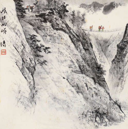 陶一清（1914～1986） 岷江两岸 镜片 设色纸本