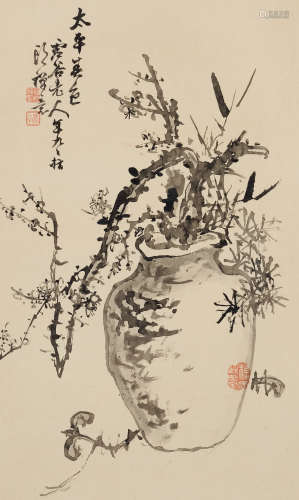 苏廷煜（1729～1826） 太平春色 立轴 水墨纸本