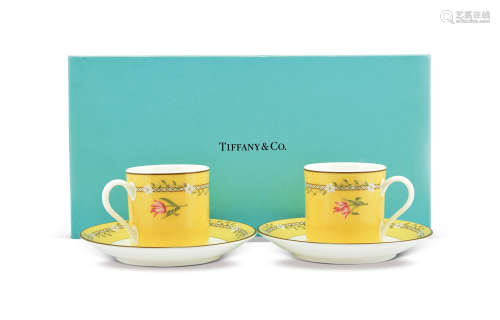 TIFFANY & CO. 瓷杯碟 （一对）