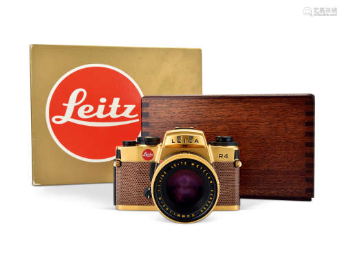 Leica R4 Golden Camera with Summilux-R 50mm f/1.4.