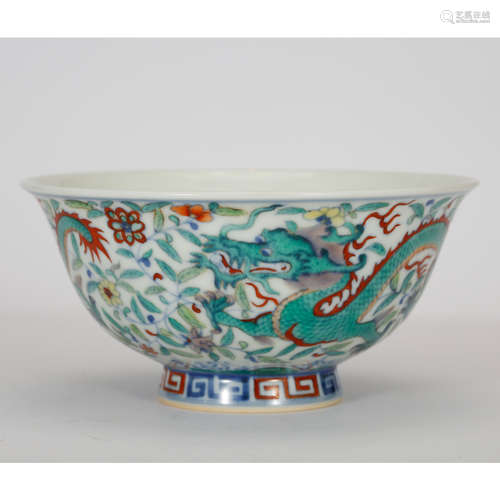 CHINESE WUCAI DRAGON BOWL