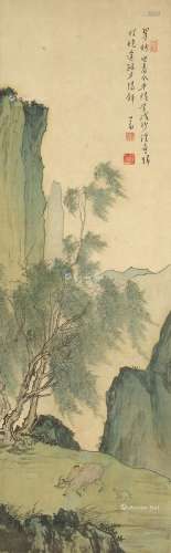溥儒（1896～1963） 翠柳平堤 立轴 绢本
