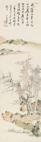 溥儒（1896～1963） 1947年作 湖上秋色 立轴 纸本