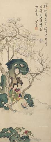 溥儒（1896～1963） 双美图 立轴 绢本