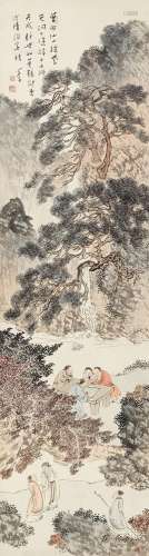 溥儒（1896～1963） 山中对弈图 立轴 纸本