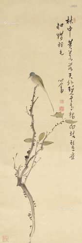 溥儒（1896～1963） 鸟栖图 立轴 纸本