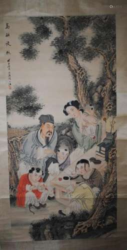 CHINESE PAINTING OF PORTRAIT AND LANDSCAPE