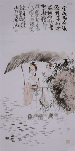 CHINESE PAINTING OF FIGURE, SIGNED LIU GUOHUI (1982- )