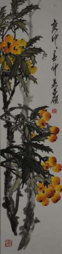 CHINESE PAINTING OF FLOWER AND BIRD, SIGNED WU CHANG SHU