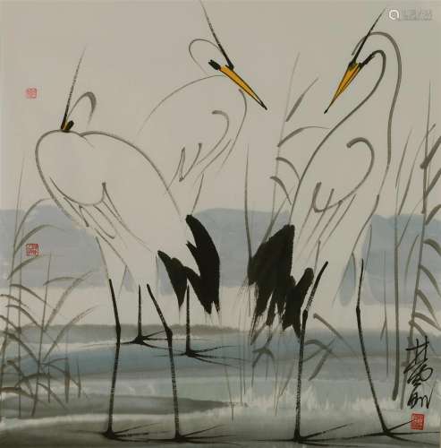LIN FENGMIAN (1900-1991), FLOWER AND BIRD
