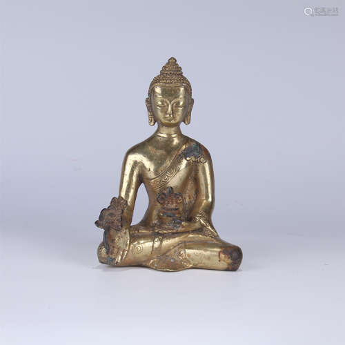 CHINESE COPPER SEATED BUDDHA