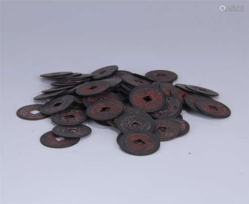 CHINESE QING DYNASTY COPPER COINS 20 PIECES