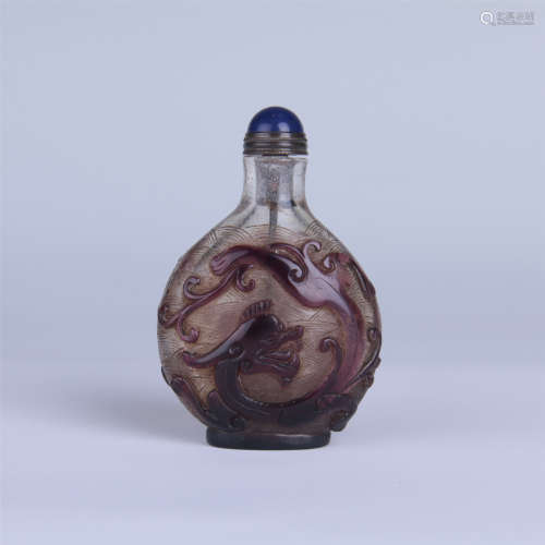 CHINESE PEKING GLASS SNUFF BOTTLE