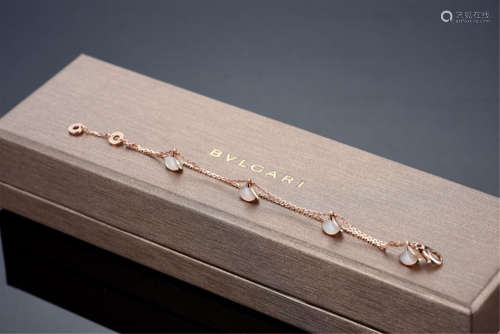 BVLGARI 18K ROSE GOLD MOTHER OF PEARL BRACELET