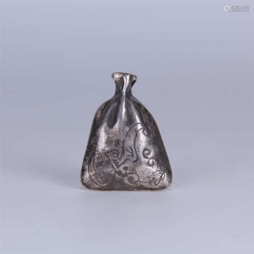 CHINESE SILVER COIN BAG