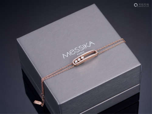 MESSIKA BABY MOVE PAVE BRACELET ROSE GOLD DIAMOND