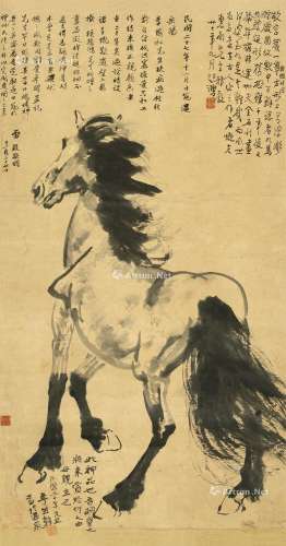 徐悲鸿（1895～1953） 1938年作 骏马图 立轴 纸本