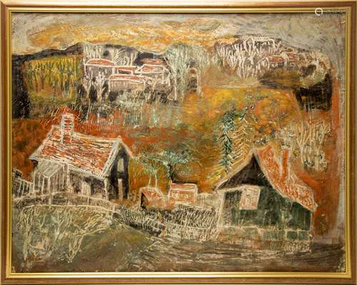 Jean VOLANG (1921 2005). Maisons de village. Techn...