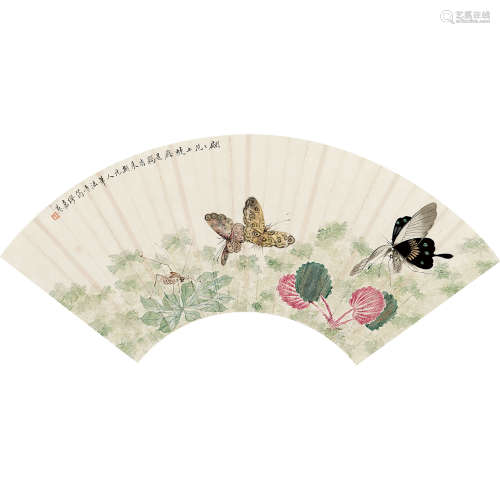 缪嘉惠（1831～1908） 花卉 镜片 纸本设色